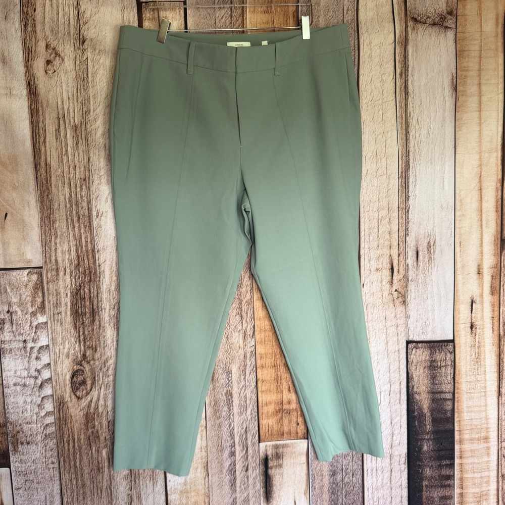 Vince High Rise Cropped Pants Gray‎ Minimalist Workwear Versatile Size 18 NWT